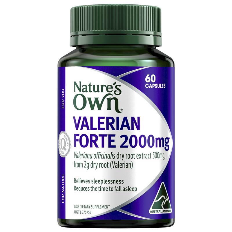 Nature's Own Valerian Forte 2000mg 60 Capsules.
