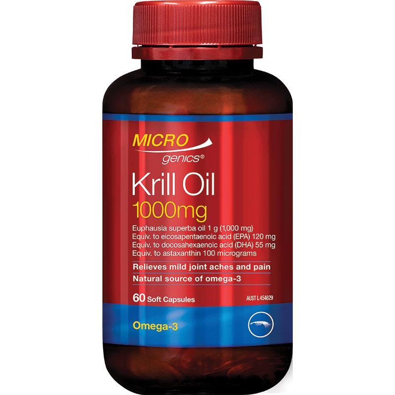 Microgenics Krill Oil 1000mg 60 Capsules