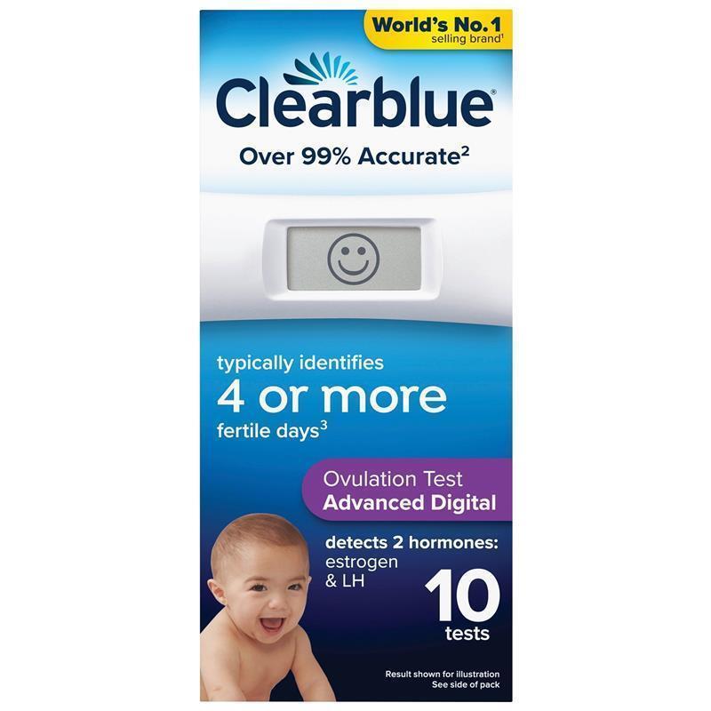 Clearblue Advanced Digital Ovulation Kit Test (Dual Hormone) 10 Pack