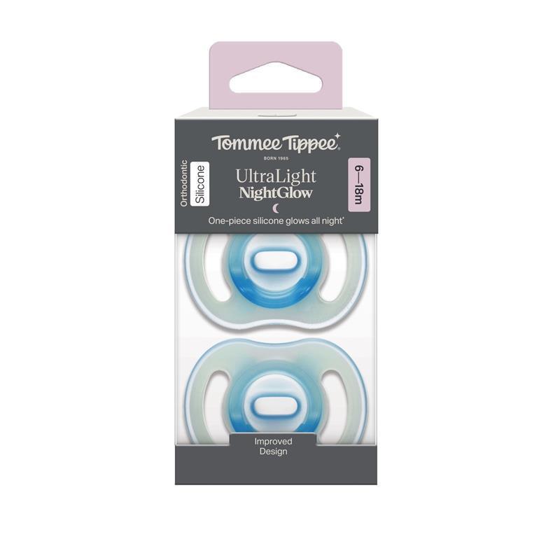 Tommee Tippee Ultralight Soother Night 18-36 Months 2 Pack