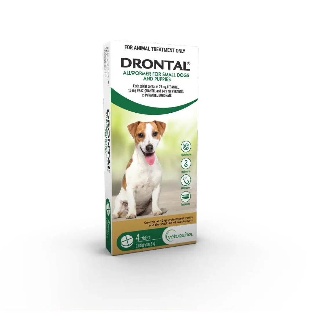 Drontal Allwormer Tablets < 3kg Small Dog and Puppy.