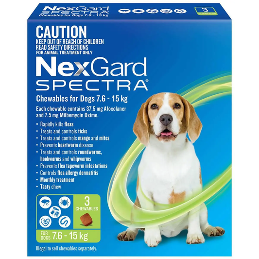 NexGard SPECTRA Chews For Medium Dogs 7.6-15kg.