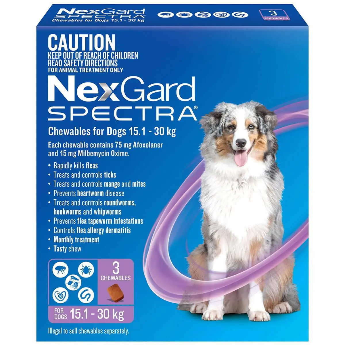 NexGard SPECTRA Chews For Large Dogs 15.1-30kg.