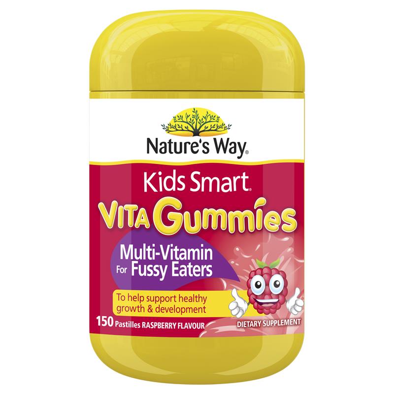 Nature's Way Kids Smart Vita Gummies Multi-Vitamin for Fussy Eaters 150 Pastilles Exclusive Size