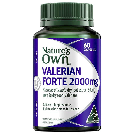 Nature's Own Valerian Forte 2000mg 60 Capsules.