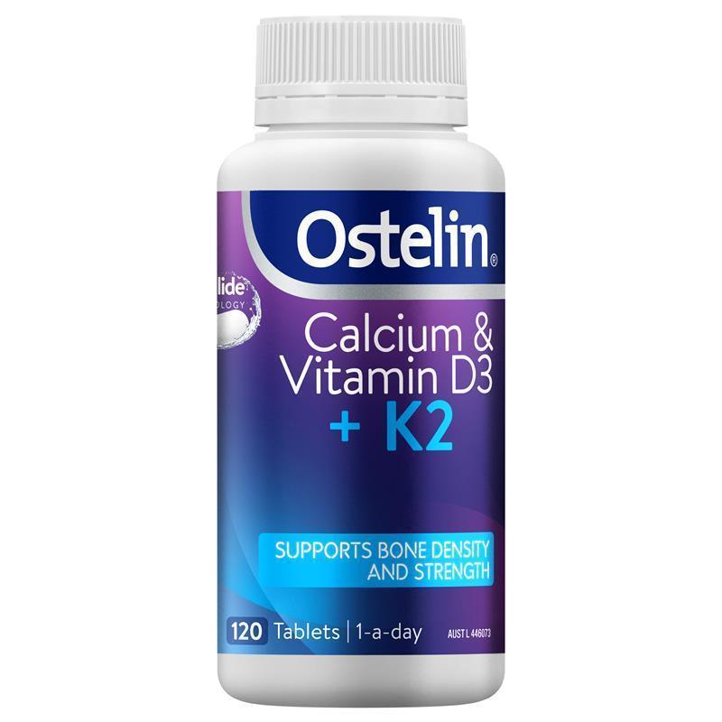 Ostelin Calcium & D3 + K2 120 Tablets.