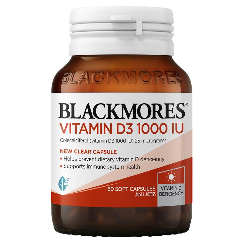 Blackmores Vitamin D3 1000IU x 60 Capsules.