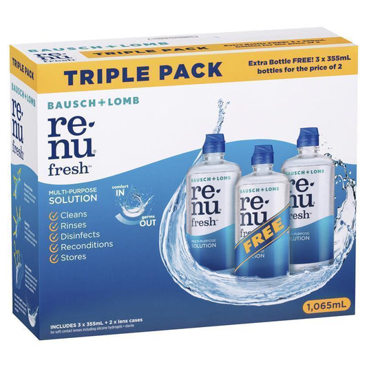 Bausch & Lomb Renu Fresh 3 For 2 355ml