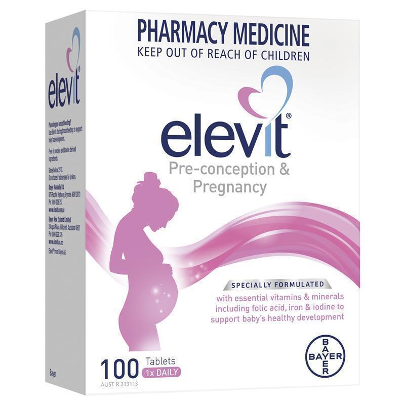 Elevit Pre-conception & Pregnancy Multivitamin 100 Tablets.