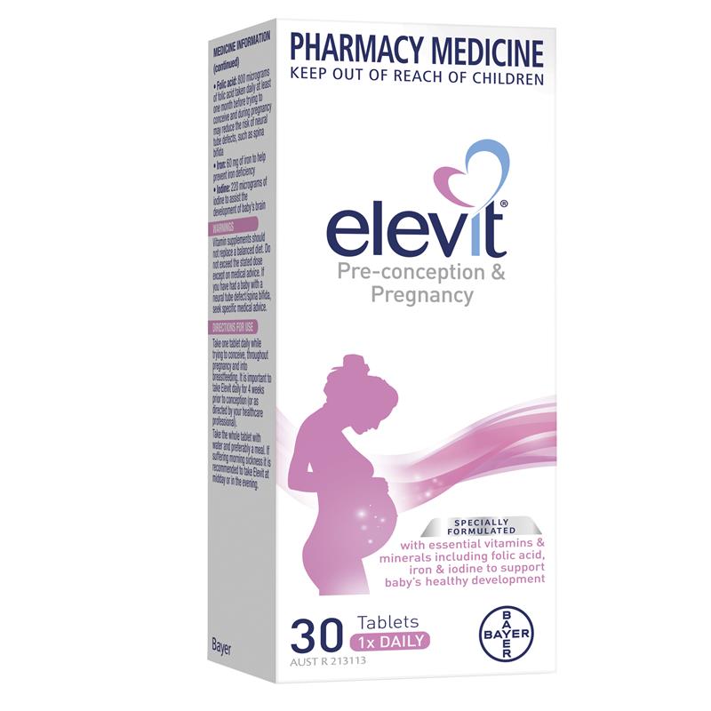 Elevit Pre-conception Pregnancy Multivitamin x 30 Tablets.