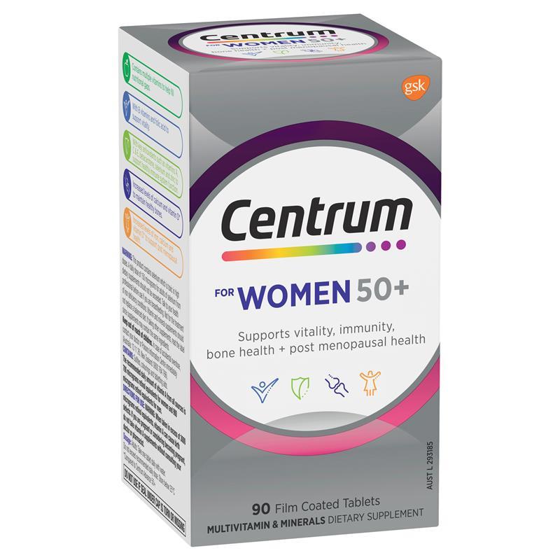 Centrum for Women 50+ Multivitamin x 90 Tablets Pack.