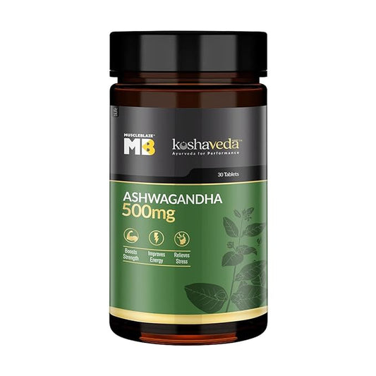 MuscleBlaze Ashwagandha 500mg Tablets | 60 Tablets.