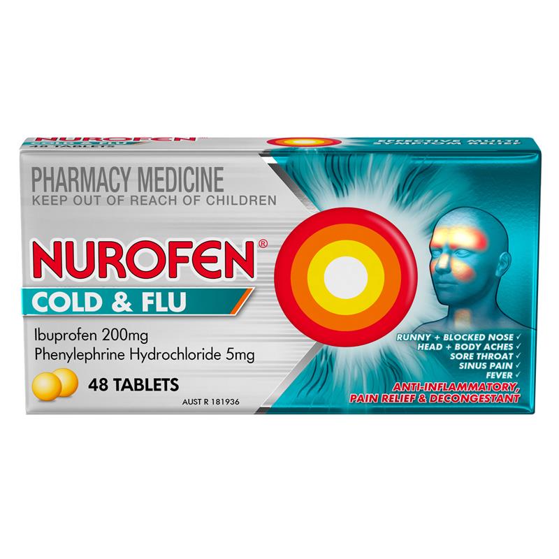 Nurofen Cold and Flu PE 48 Tablet.