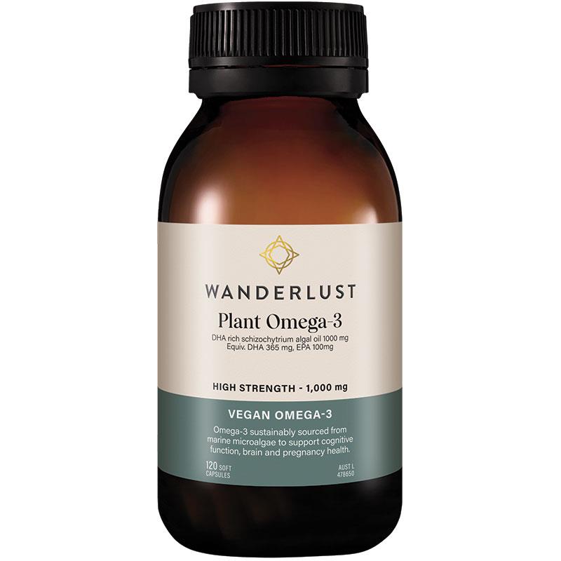 Wanderlust Plant Omega-3 120 Capsules NEW
