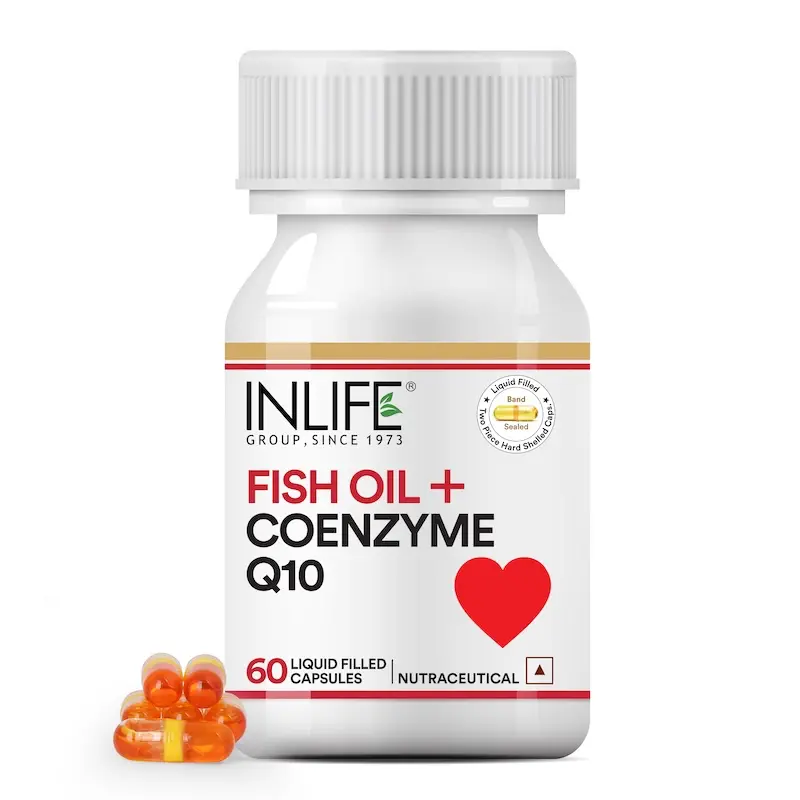 Inlife Fish Oil with CoQ10 Supplement - 60 Capsules.