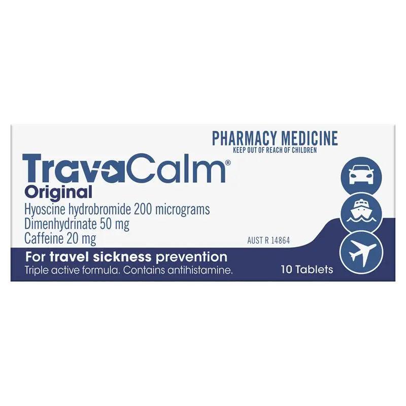 Travacalm Travel Sickness Original 10 Tablets