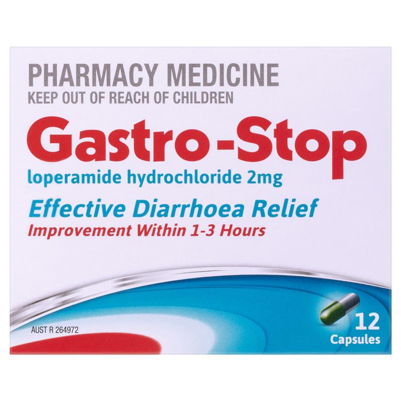 GastroStop 2mg 12 Capsules (Loperamide 2mg)