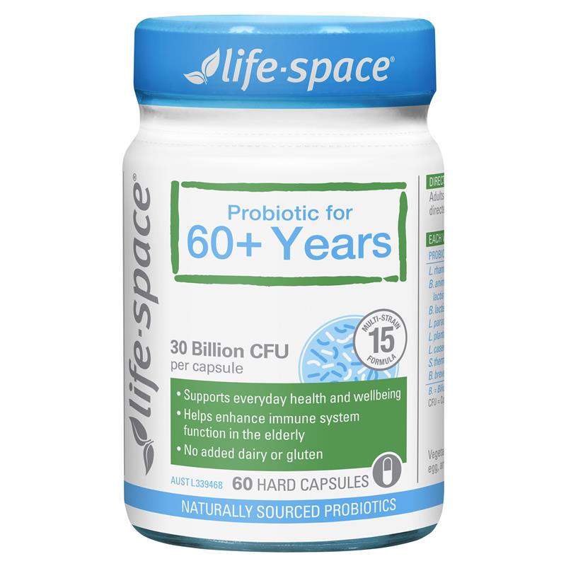 Life-Space Probiotic For 60+ Years 60 Capsules.