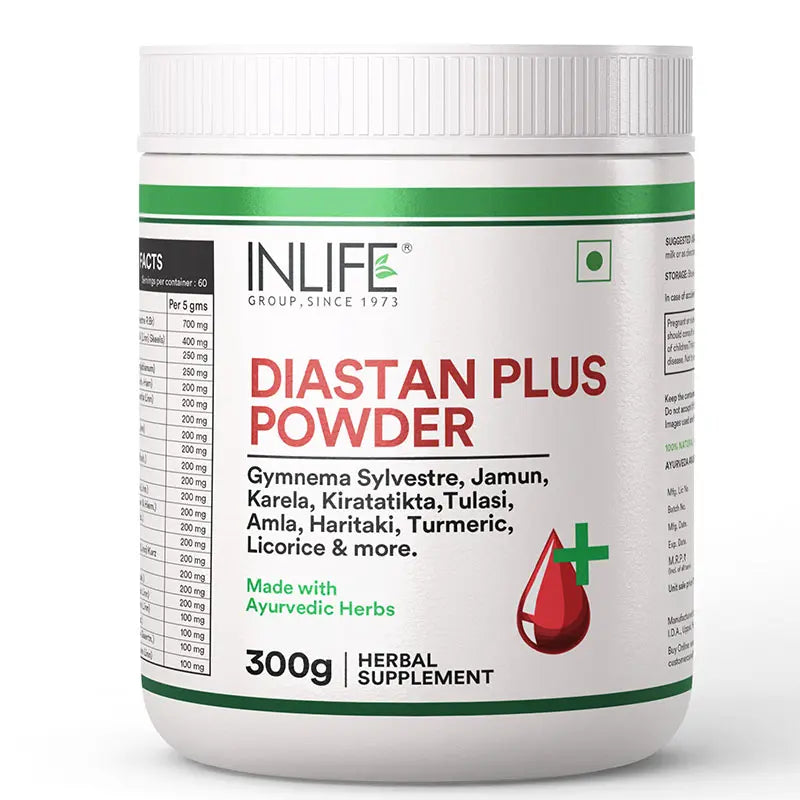 Inlife Diastan Plus Powder Ayurvedic Herbal Supplement | 300 grams.