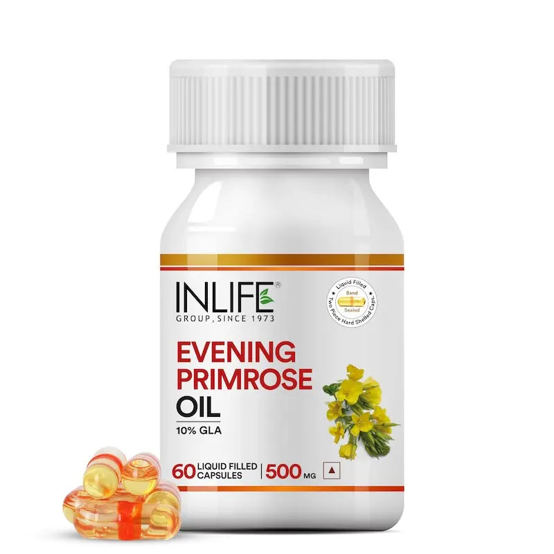 Inlife Evening Primrose Oil Supplement, 500mg (60 Capsules).