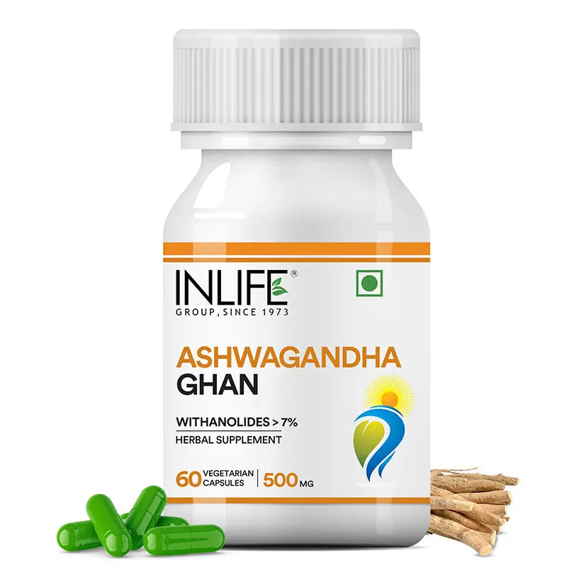 Inlife Ashwagandha Supplement | 60 Veg. Capsules.