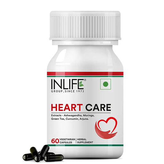 Inlife Heart Care Supplement | 500mg | 60 Vegetarian Capsules.