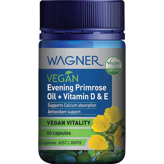 Wagner Vegan Evening Primrose Oil + Vit D & E 60 Capsules