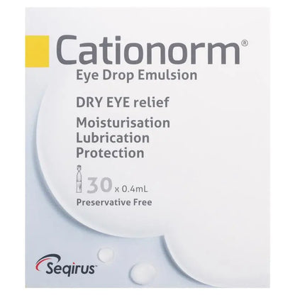 Cationorm Preservative Free Eye Drops 0.4ml x 30 Vials