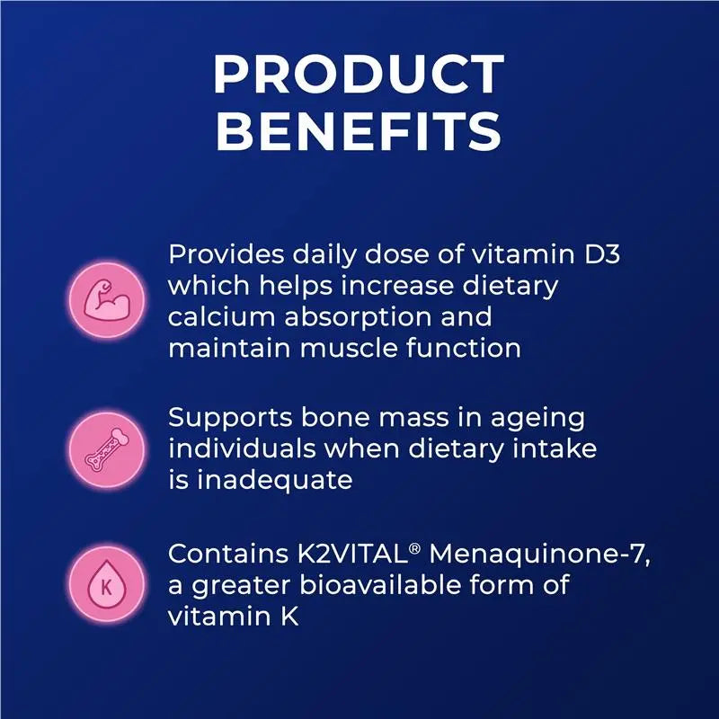 Ostelin Calcium & Vitamin D3 + K2 60 Tablets