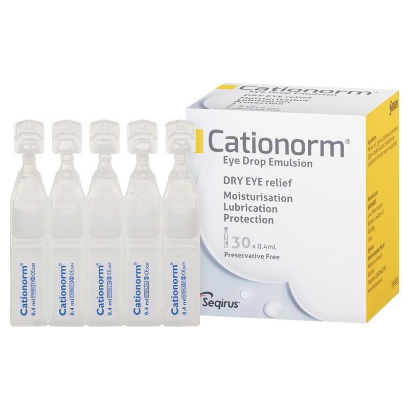 Cationorm Preservative Free Eye Drops 0.4ml x 30 Vials
