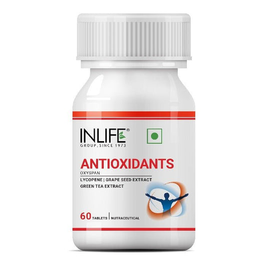 Inlife Antioxidants Supplement with Lycopene, Grape Seed, Green Tea Extract (60 Tablets).