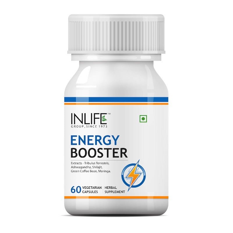 Inlife Energy Booster Supplement | 500mg | 60 Vegetarian Capsules.