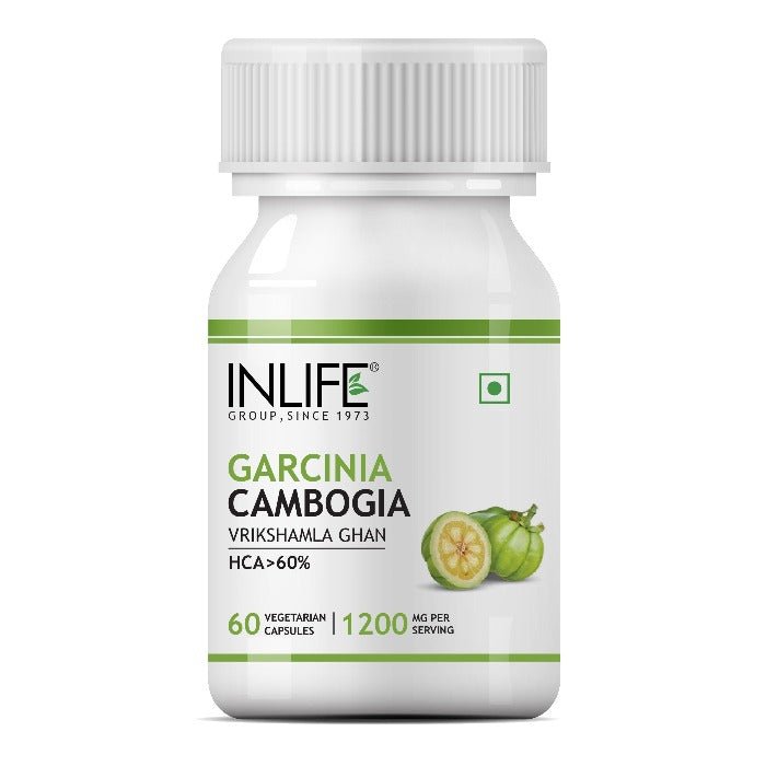Inlife Garcinia Cambogia Extract Supplement, 1200mg - 60 capsules.