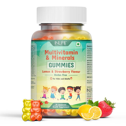 Inlife Multivitamin & Minerals Gummies - 30 Gummies (Lemon & Strawberry).