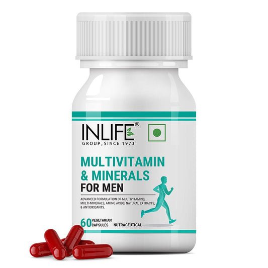 Inlife Multivitamin & Minerals Supplement for Men | 60 Veg. Capsules.