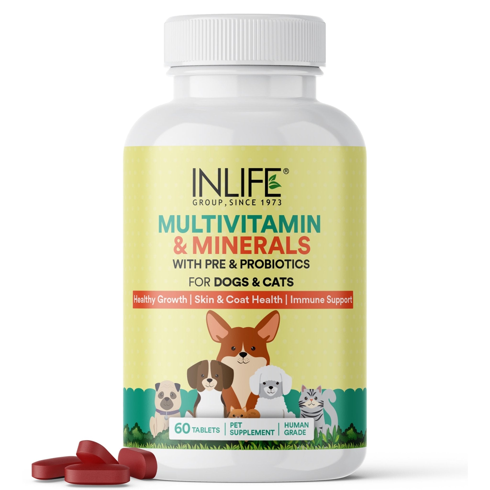 Inlife Multivitamin and Minerals Supplement for Pets | 60 Tablets.
