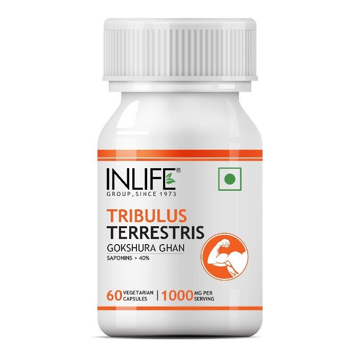 Inlife Tribulus Terrestris Extract (Gokshura) Supplement | 500mg | 60 Veg. Capsules.