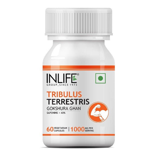 Inlife Tribulus Terrestris Extract (Gokshura) Supplement | 500mg | 60 Veg. Capsules.