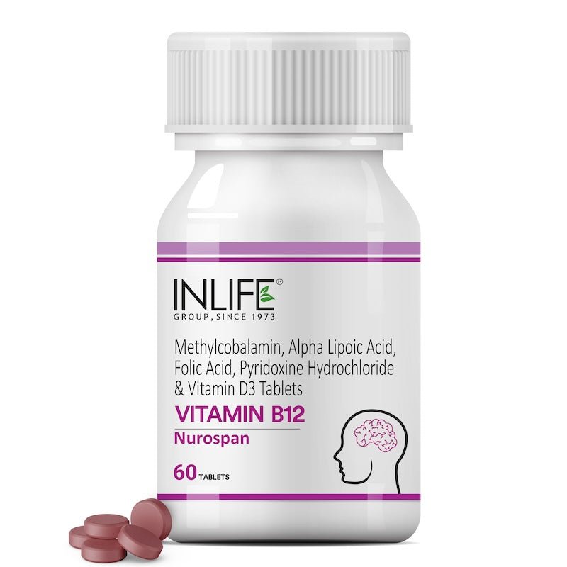 Inlife Vitamin B12 ALA Supplement for Men & Women | 60 Tablets.