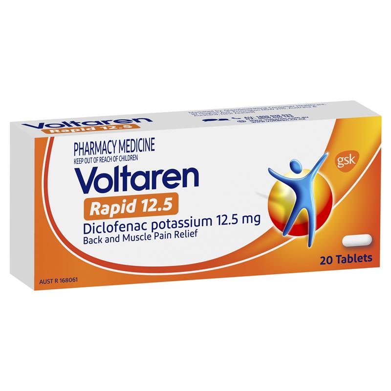 Voltaren Rapid 12.5mg Pain Relief Tablets 20.