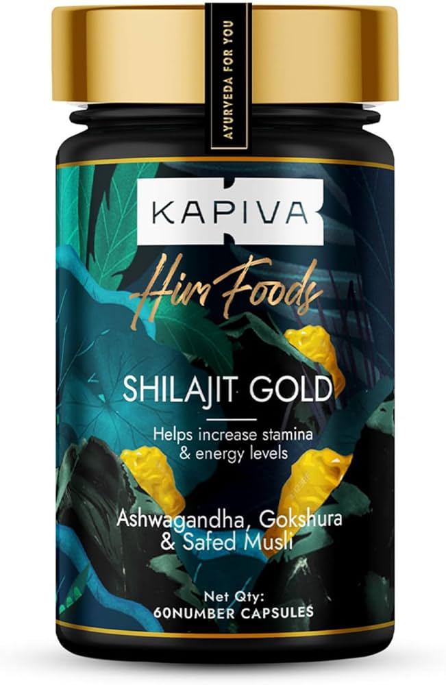 Kapiva Shilajit Gold with Ashwagandha | 30 Capsules.