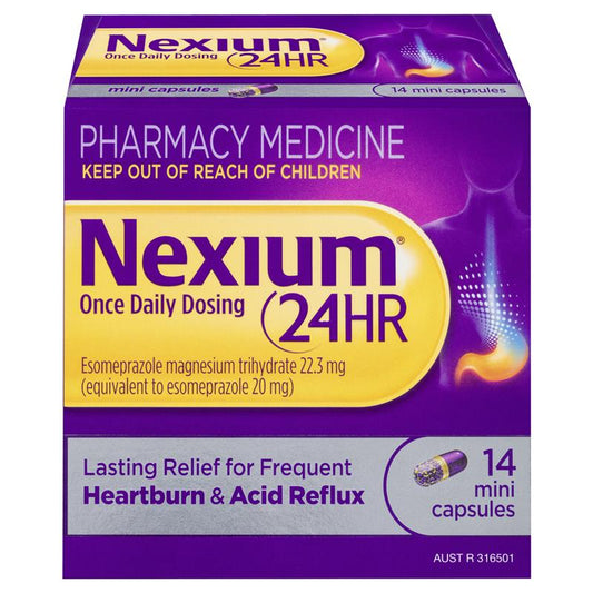 Nexium 24hr 20mg 14 Mini Capsules.