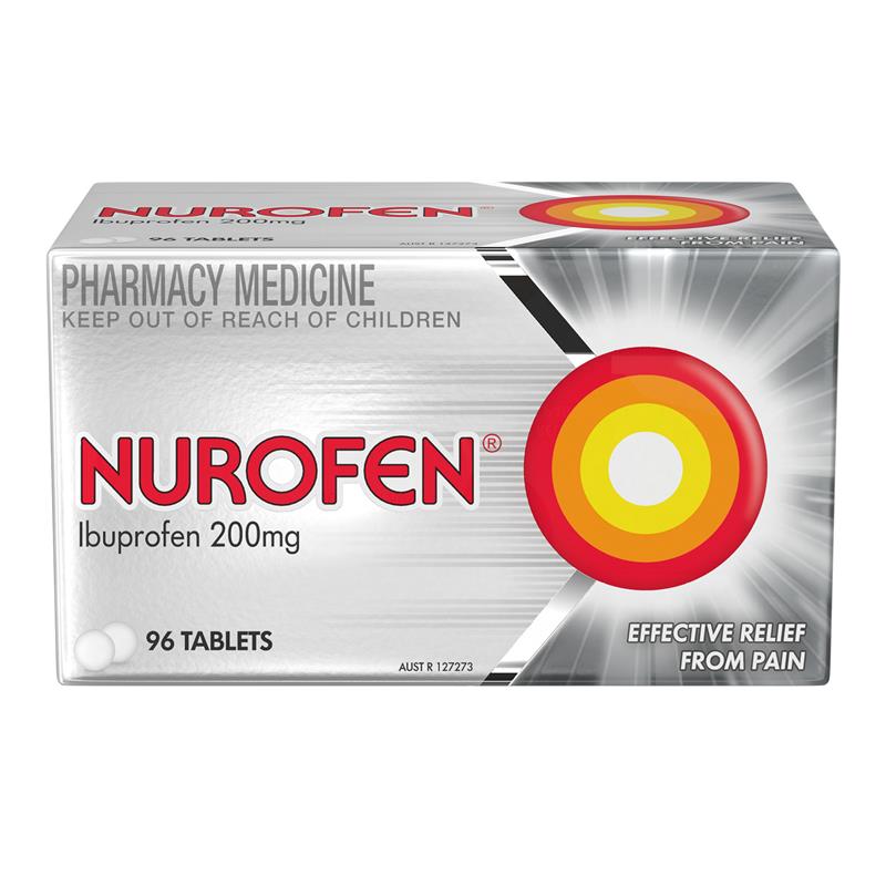 Nurofen (Ibuprofen) Pain Relief 200mg 96 Tablets.