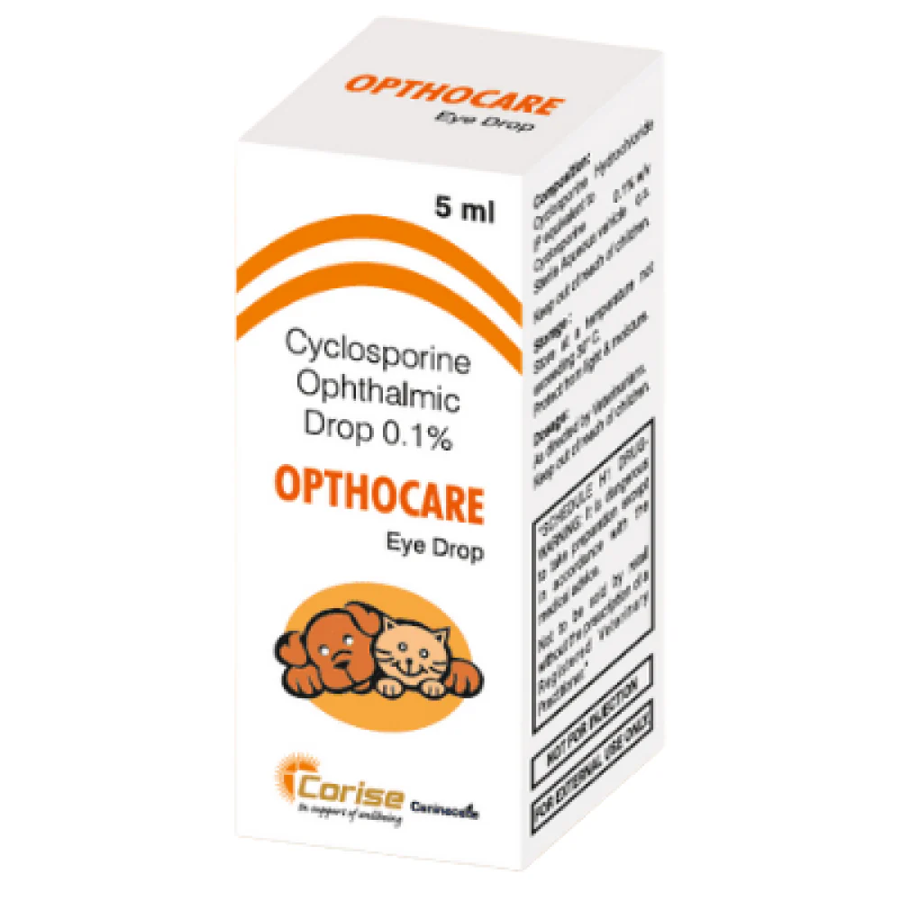 Ophtocare (Cyclosporin) Eye drops for dogs and cats (5ml).