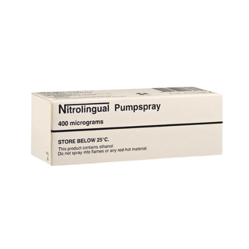 Nitrolingual Pump Spray 400mcg 200 Doses - Glyceryl Trinitrate.