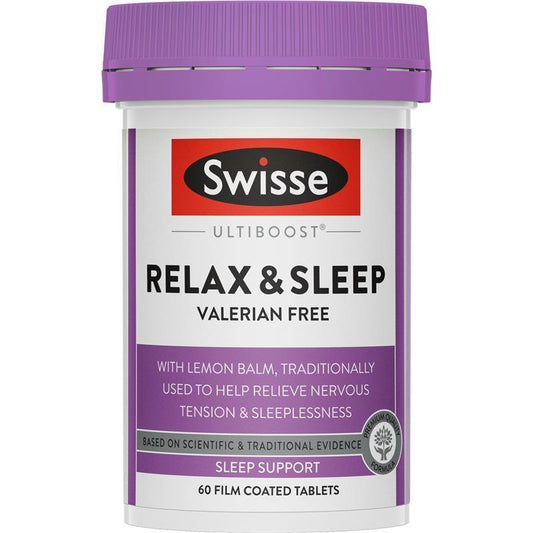 Swisse Ultiboost Relax & Sleep 60 Tablets.