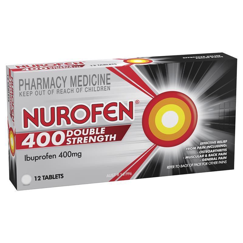 Nurofen (Ibuprofen) 400mg 12 Tablets.