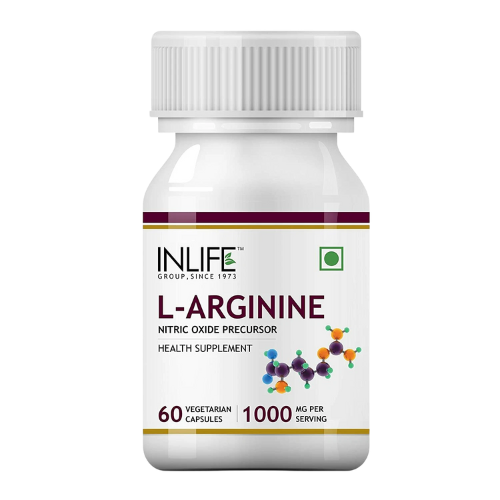 Inlife L Arginine 1000mg  60 Capsules.