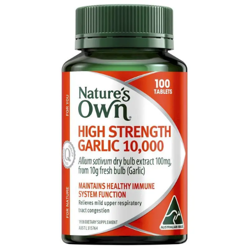 Nature's Own High Strength Garlic 10,000mg 100 Tablets.