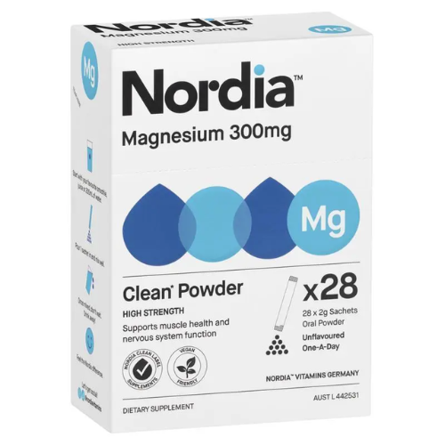 Nordia Magnesium 300mg Powder 28 Sachets.